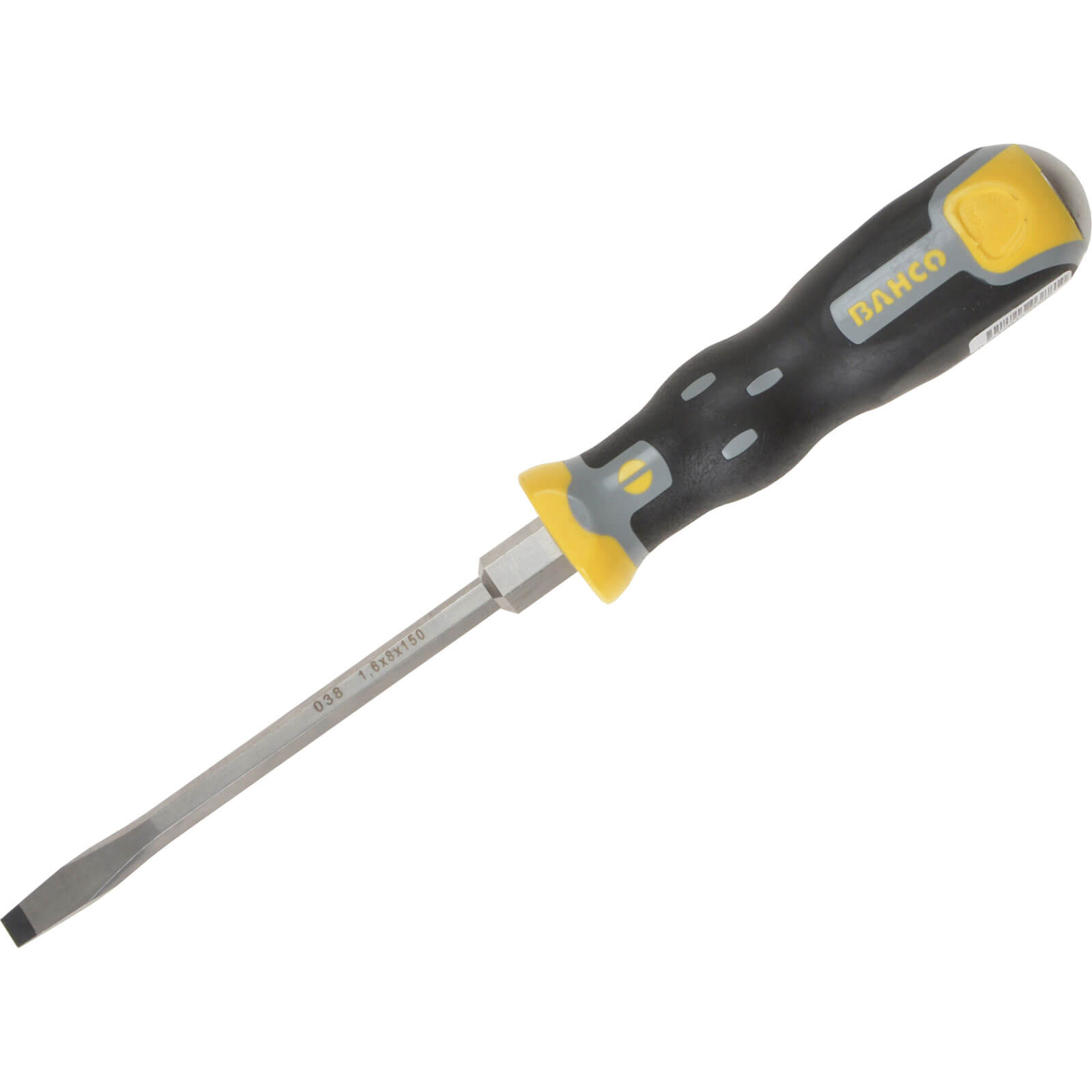 Image of Bahco Tekno 8 x 150mm Flared Slotted Screwdriver with Through Shank