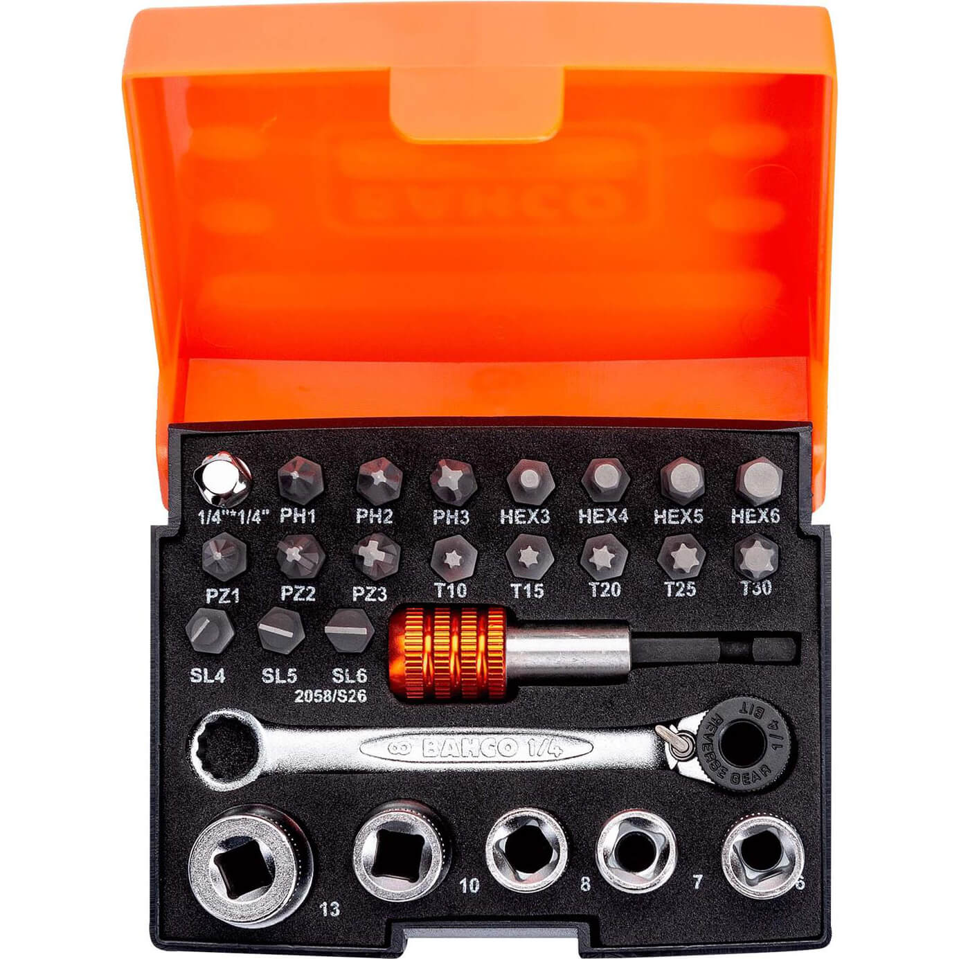 Image of Bahco 26 Piece Ratchet Socket Bit Set