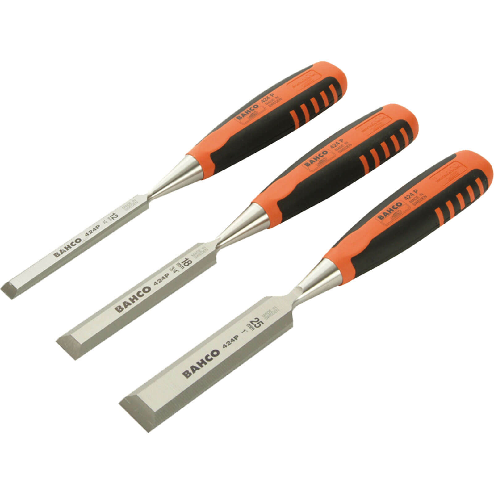 Image of Bahco 424P 3 Piece Bevel Edge Chisel Set