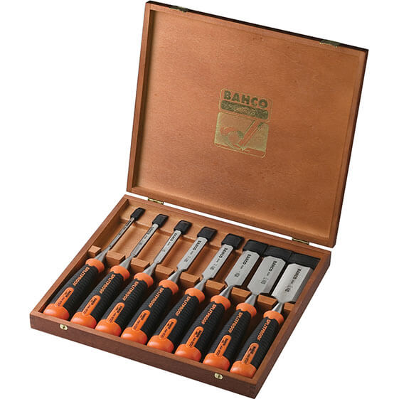 Image of Bahco 434S8 8 Piece Bevel Edge Chisel Set 6 38mm