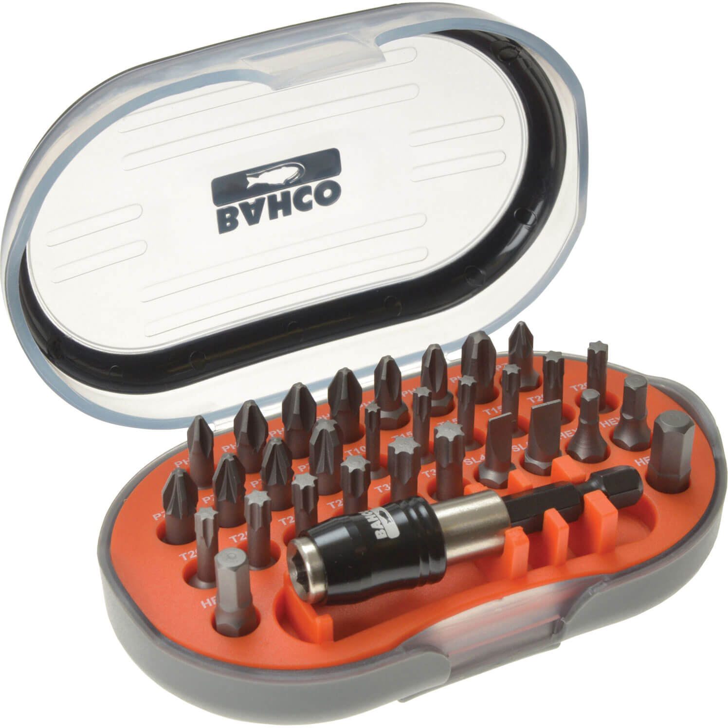 Image of Bahco 31 Piece Driver Bit Set Torx Phillips Pozi Torx Slotted Hex