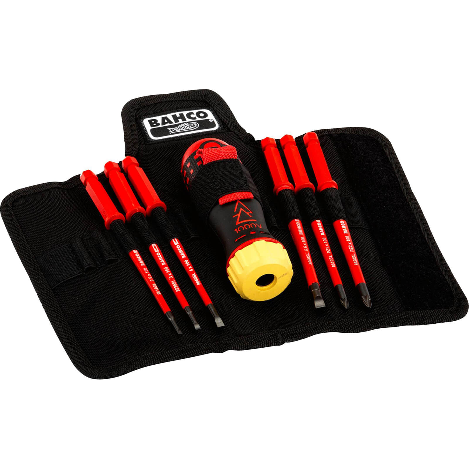 Image of Bahco 6 Piece VDE Insulated 1000v Pozi and Slotted Screwdriver Set