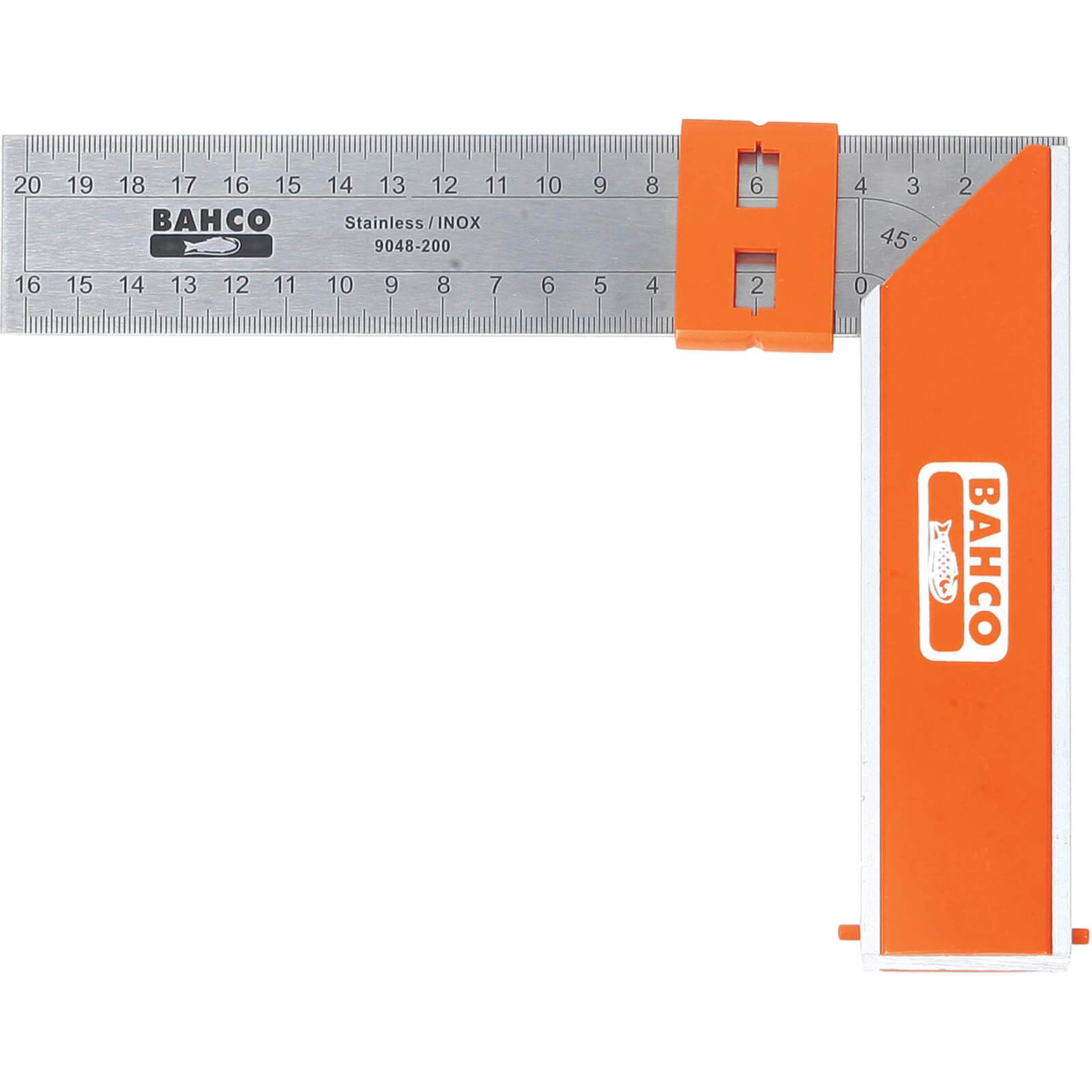 Image of Bahco Aluminium Block and Steel Try Square 200mm