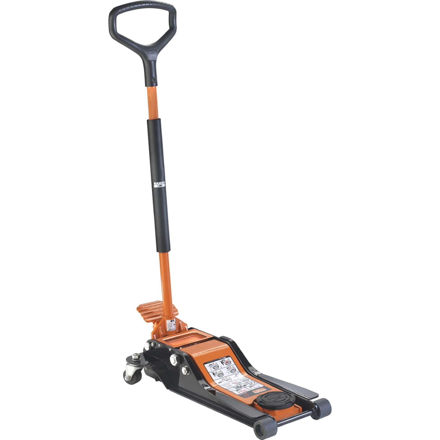 Image of Bahco 2 Tonne Extra Low Trolley Jack 70 490mm Lift