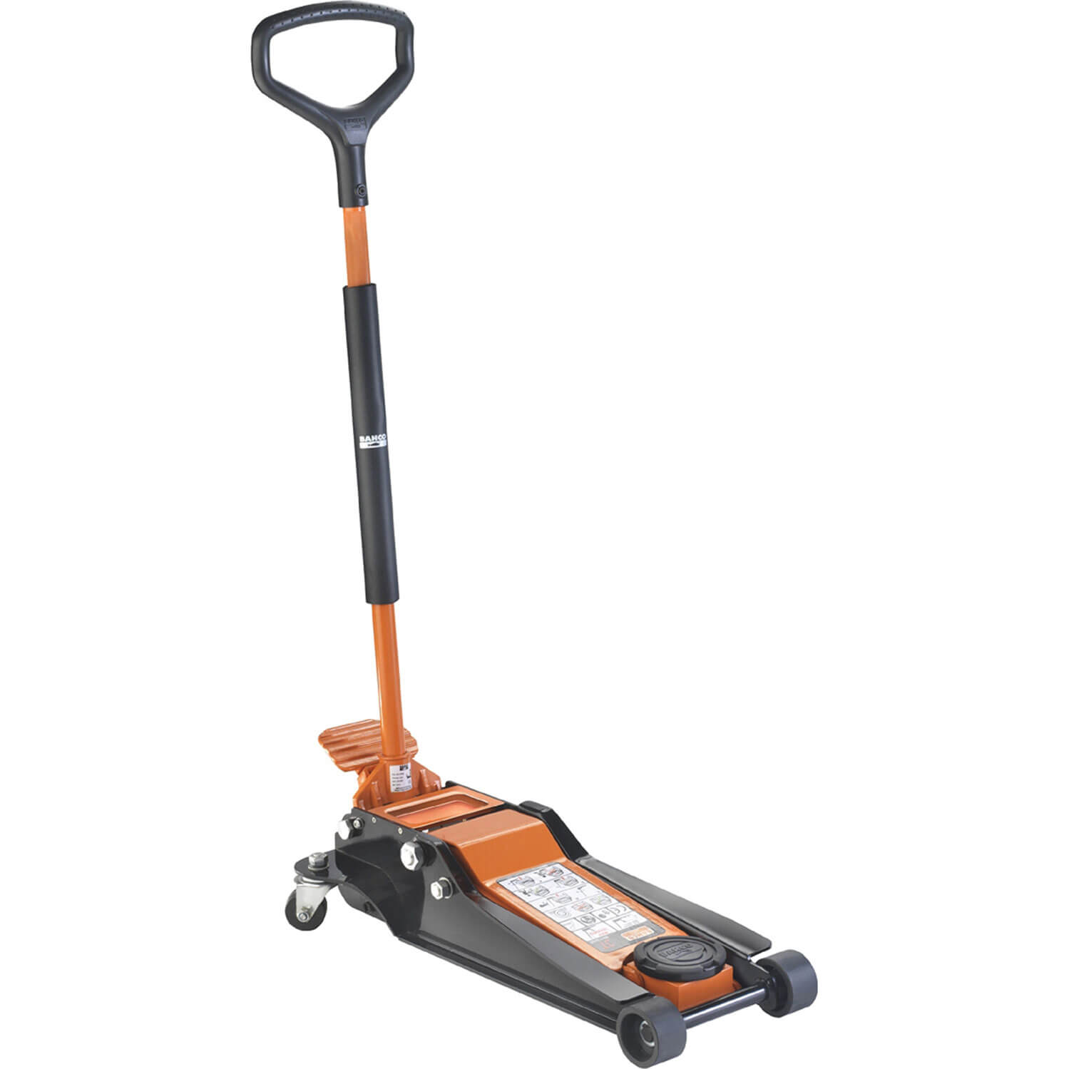 Image of Bahco 3 Tonne Extra Low Trolley Jack 90 552mm Lift