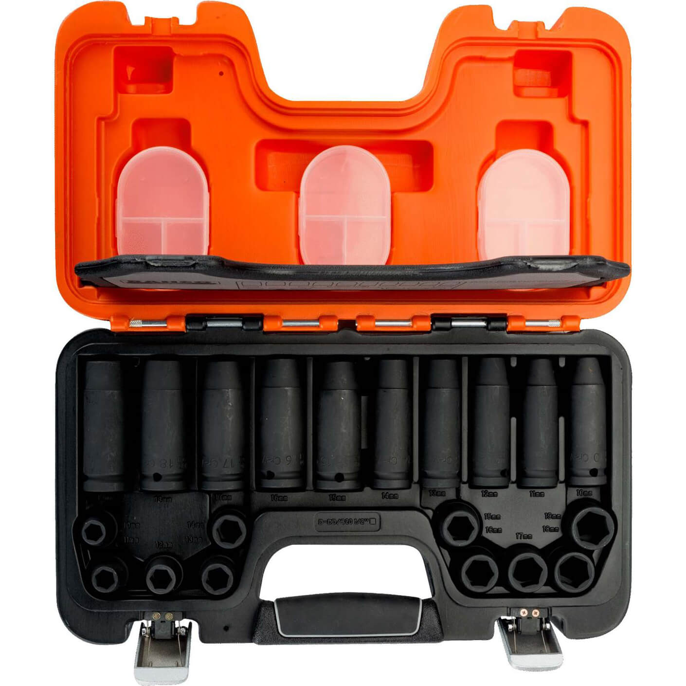 Image of Bahco 20 Piece 12 Drive Deep and Standard Impact Socket Set 10mm 19mm