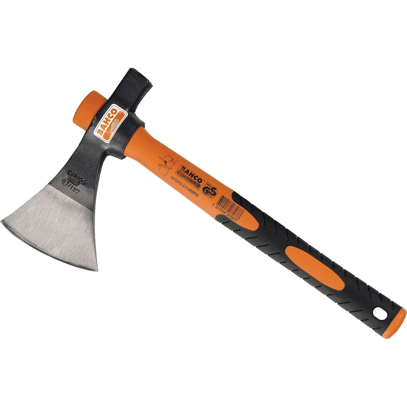 Image of Bahco Light Duty Fibreglass Hatchet Axe with Hammer Reverse