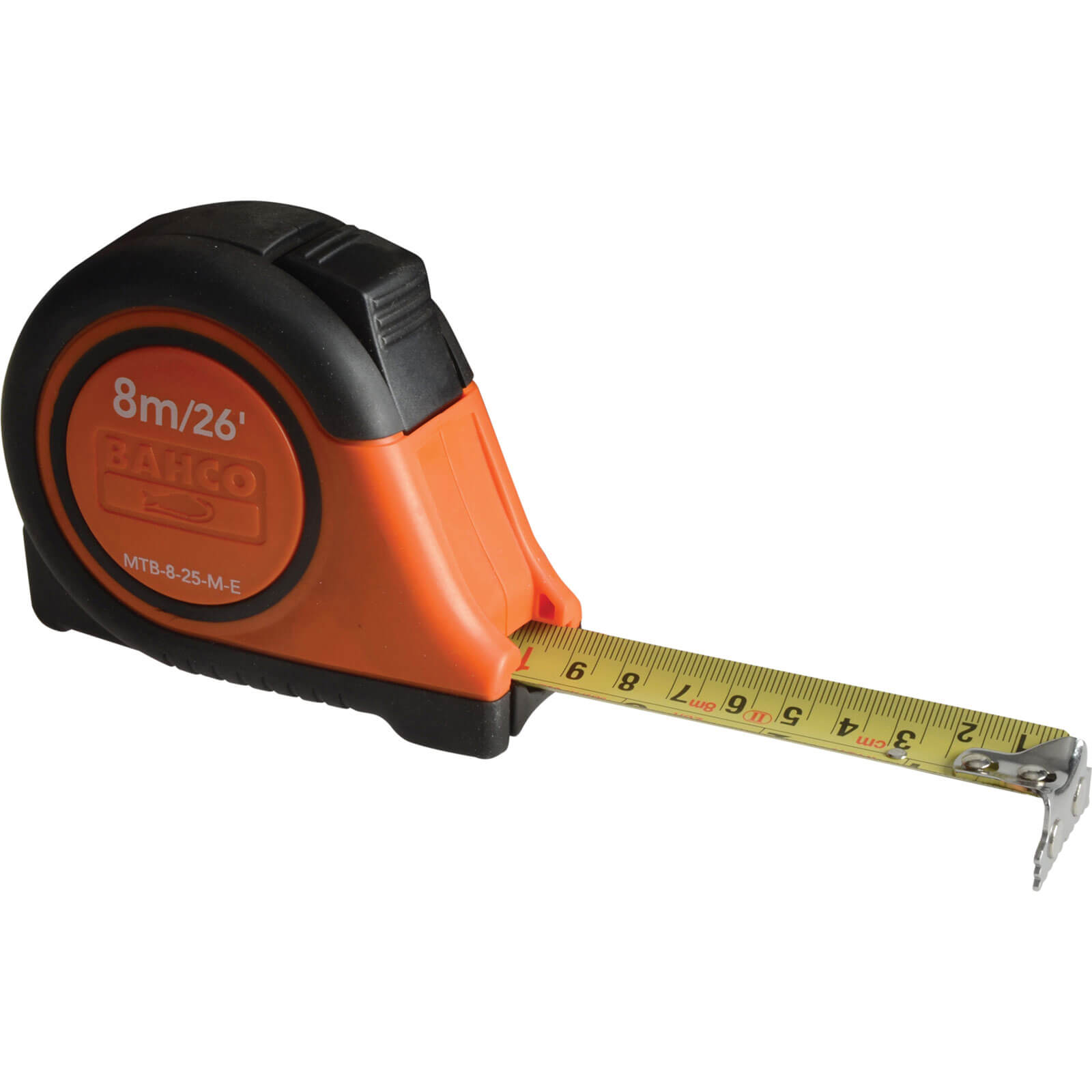 Image of Bahco Auto Lock 8 Metre 26 Feet Tape Measure with Magnetic Tip