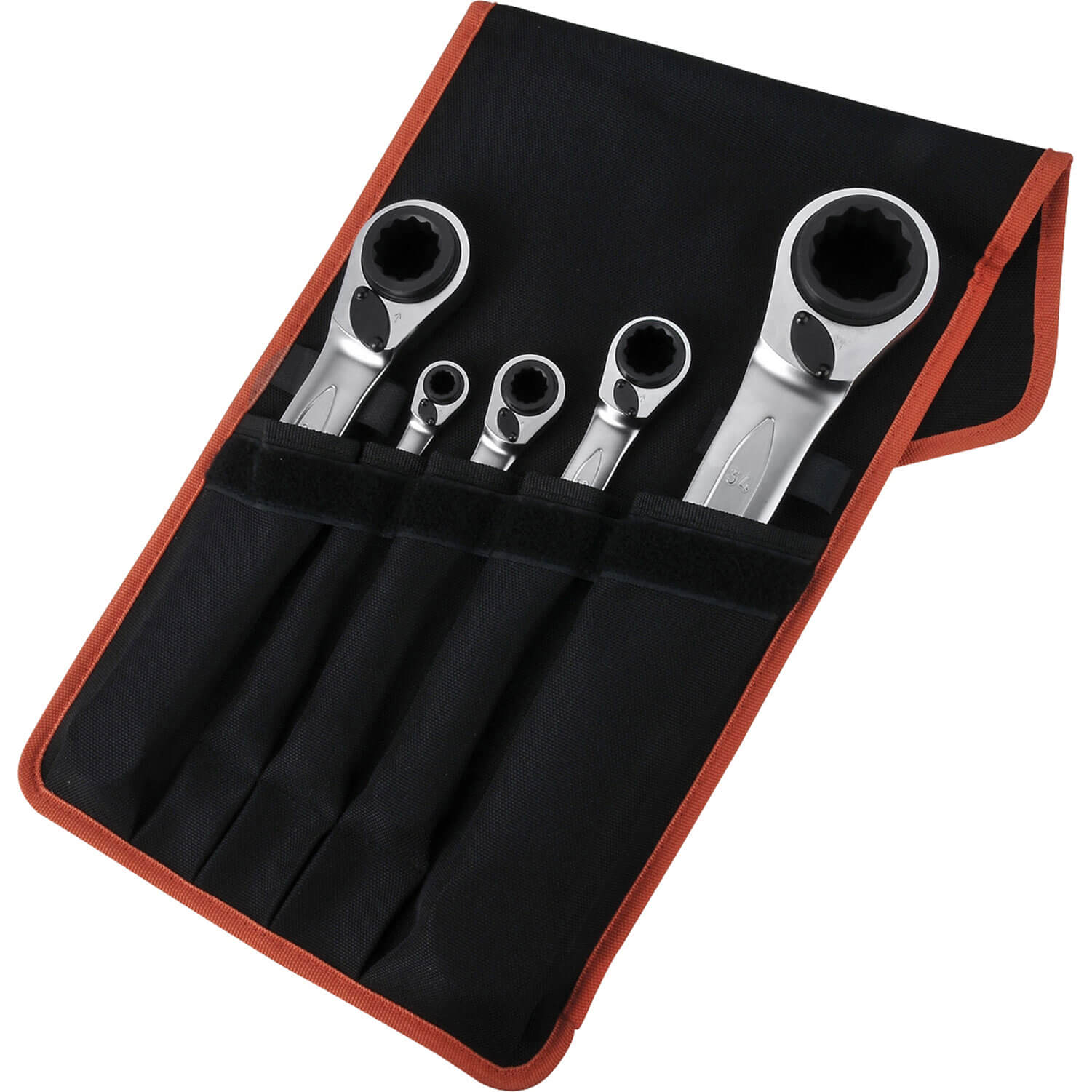 Image of Bahco 5 Piece Reversible Ratchet Spanner Set 8 36mm