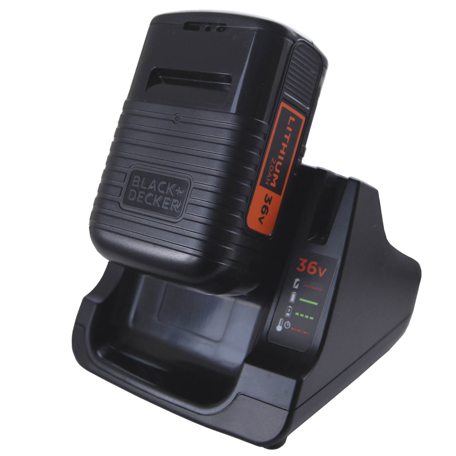 Image of Black and Decker BDC2A36 36v Cordless Lithium Ion Battery and Charger for Garden Power Tools