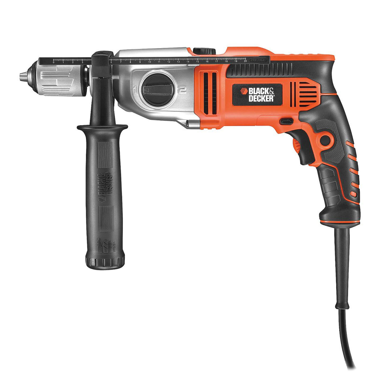 Image of Black and Decker KR7532BK Electric Hammer Drill 2 Speed 750w 240v in Kitbox