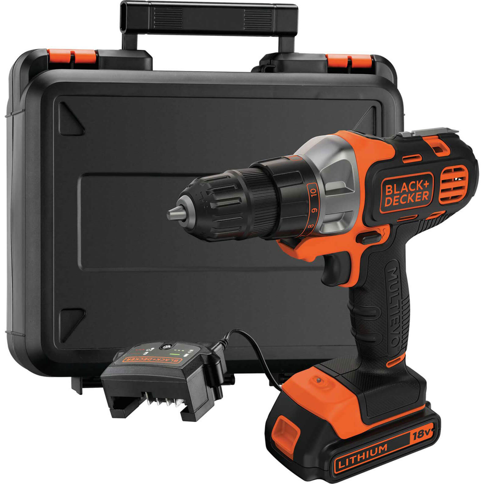 Image of Black and Decker MT218K MULTiEVO 18v Cordless Multi Tool with Drill Driver Attachment and 1 Lithium Ion Battery 15ah