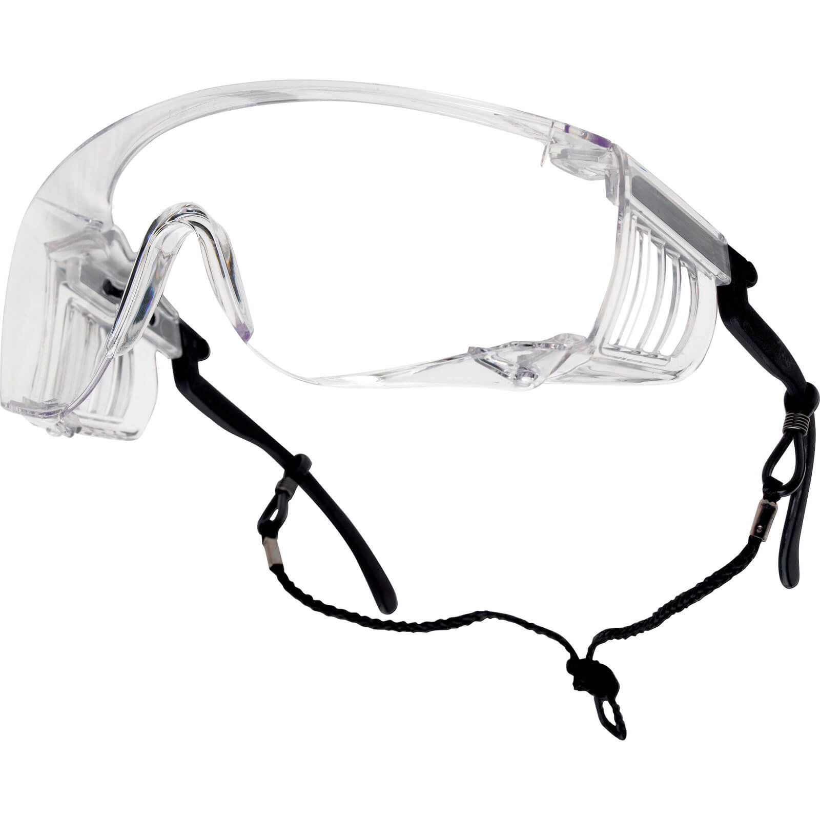 Image of Bolle Squale SQUPSI Anti Scratch and Anti Fog Clear Safety Glasses Cord