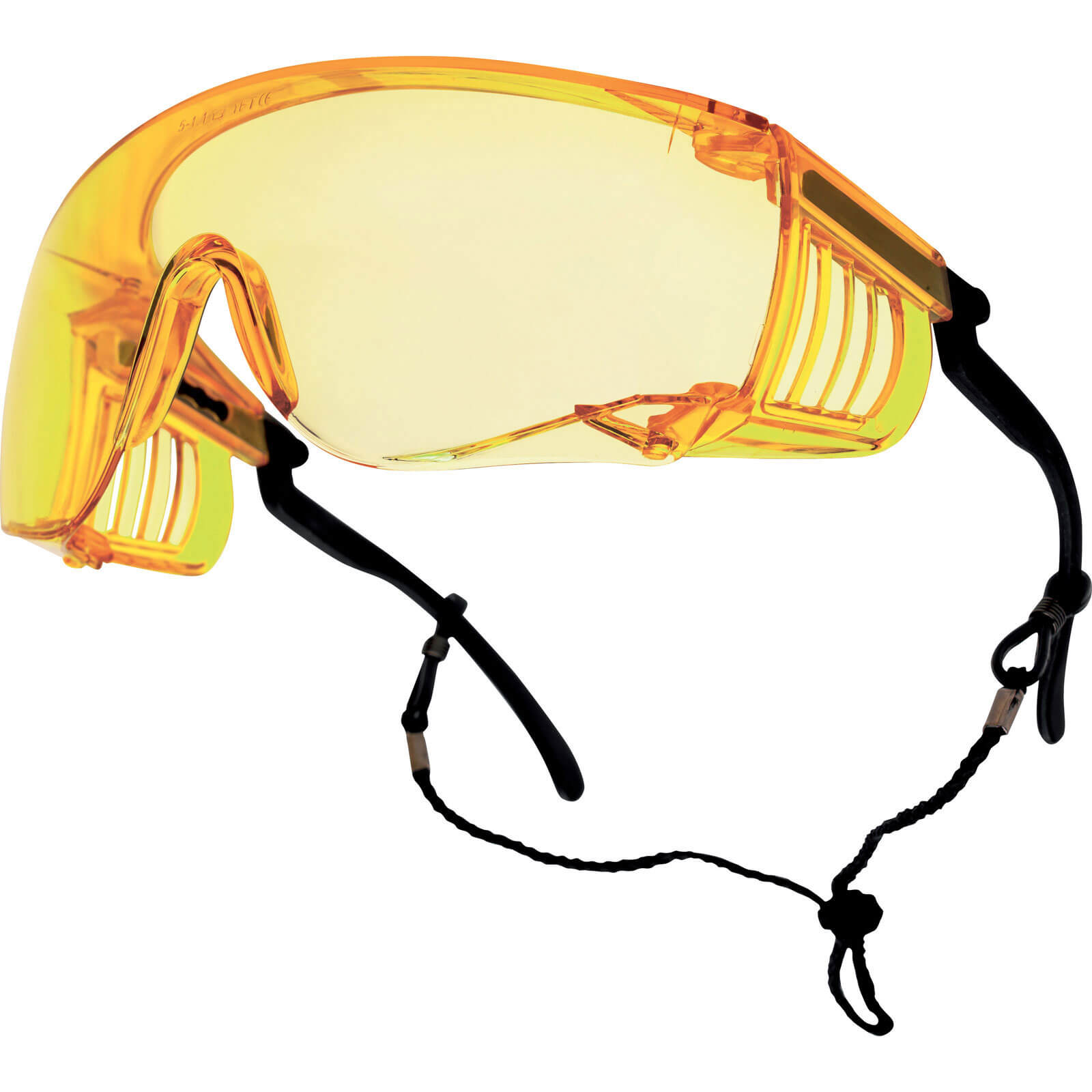 Image of Bolle Squale SQUPSJ Anti Scratch and Anti Fog Yellow Safety Glasses Cord