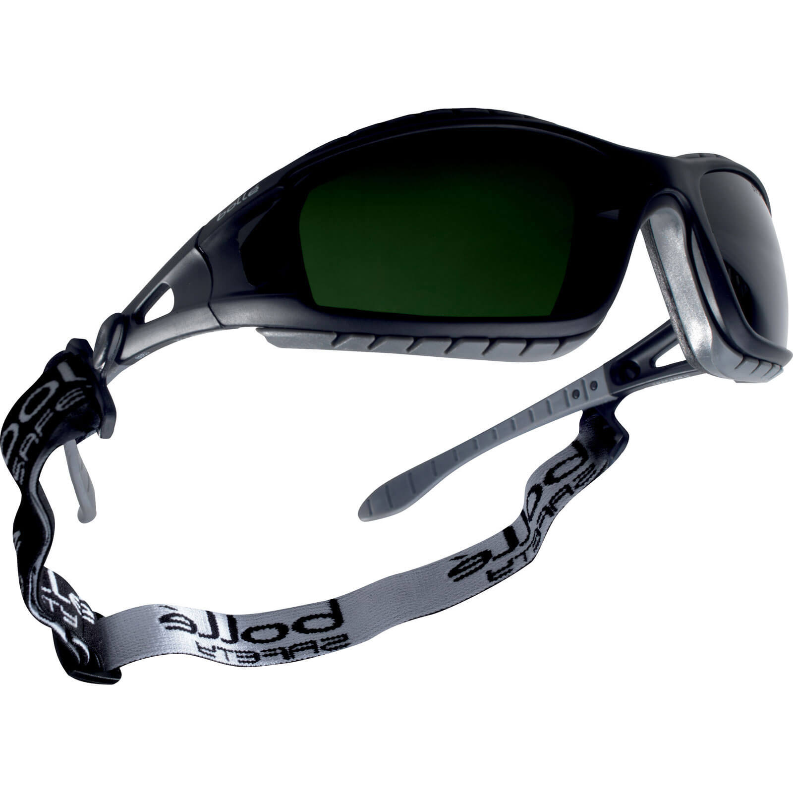 Image of Bolle Tracker TRACWPCC5 Anti Scratch Green Safety Glasses with Strap Welding PC Shade 5