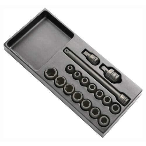 Image of Britool 17 Piece 12 Drive Impact Socket Set 8mm 24mm in Module Tray