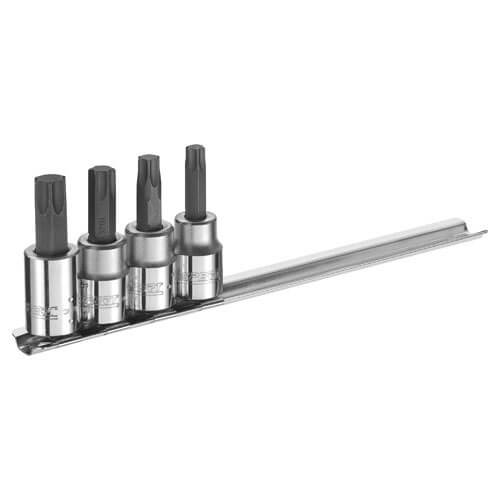 Image of Britool 4 Piece 38 Drive Socket Bit Set Torx