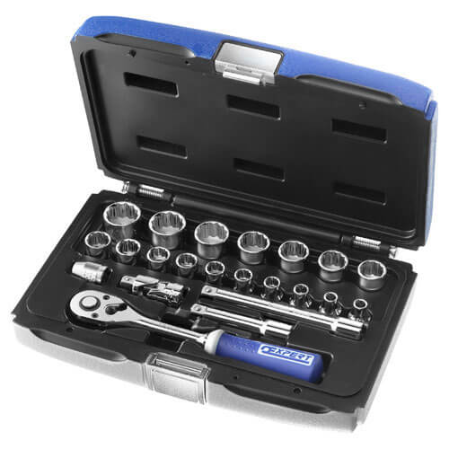 Image of Britool 22 Piece 38 Drive Bi Hex Socket Set Metric