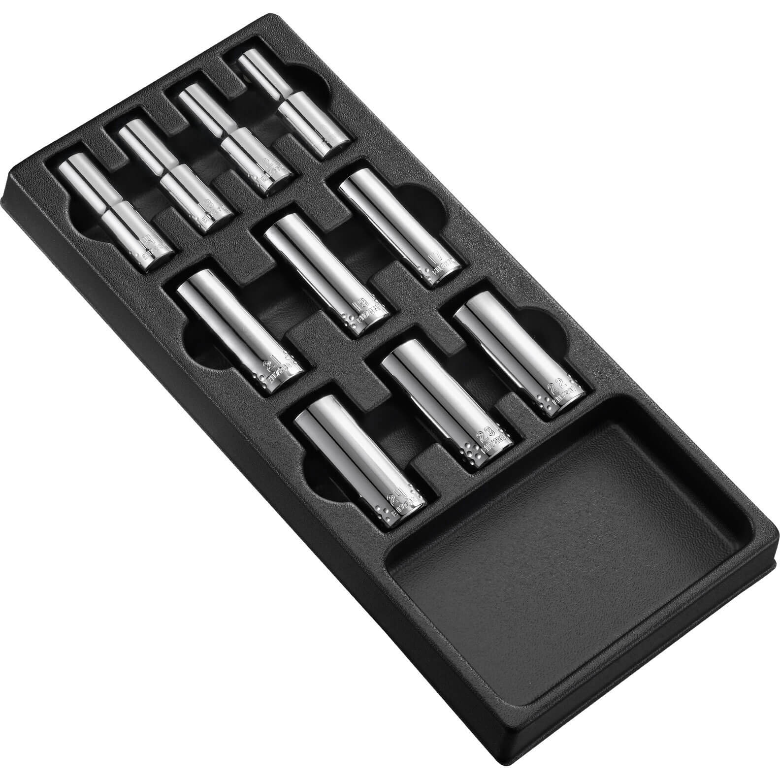 Image of Britool Expert 10 Piece 12 Drive Deep Socket Set 10mm 24mm in Module Tray