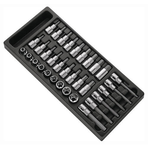 Image of Britool 33 Piece 12 Drive Socket Bit Set in Module Tray