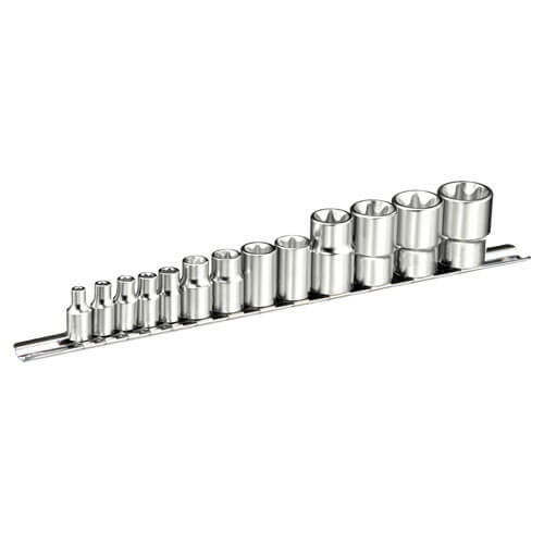 Image of Britool 13 Piece 14 38 12 Drive Socket Bit Set Torx