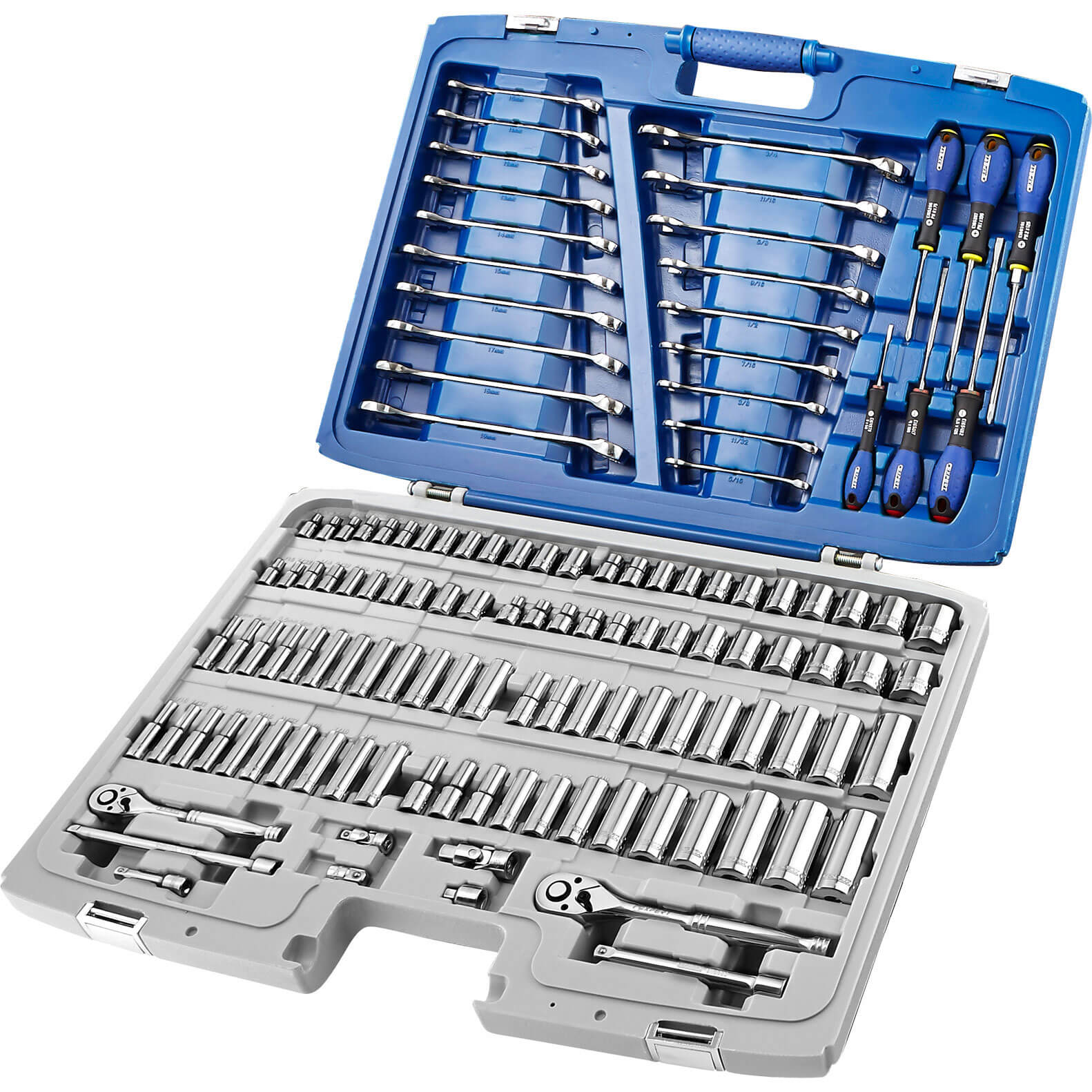 Image of Britool Expert 126 Piece 14 and 38 Drive Combination Socket and Accessory Set Metric Imperial