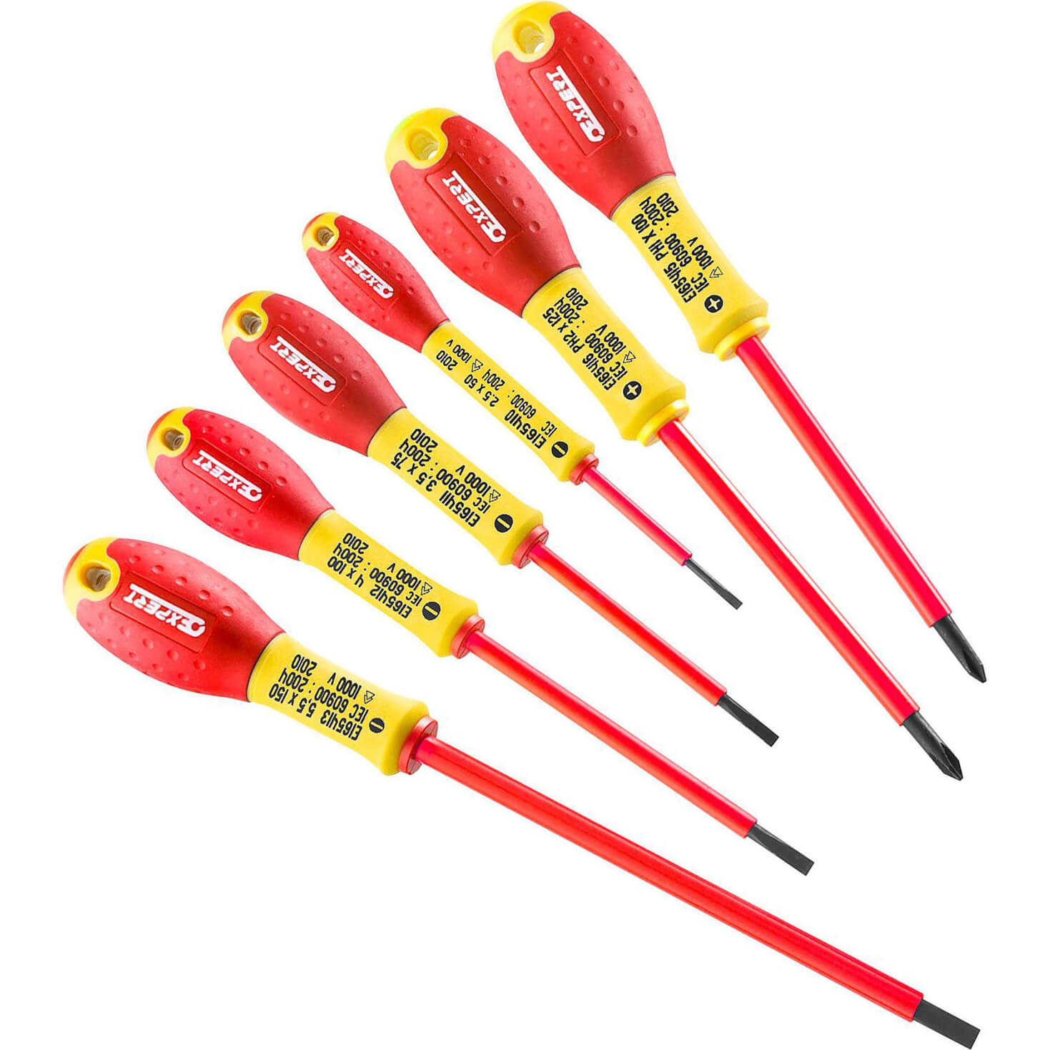 Image of Britool 6 Piece VDE Insulated 1000v Screwdriver Set Slotted Phillips