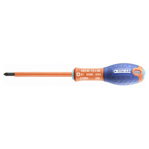 Image of Britool PZ0 x 75mm VDE Insulated 1000v Pozi Screwdriver 177mm