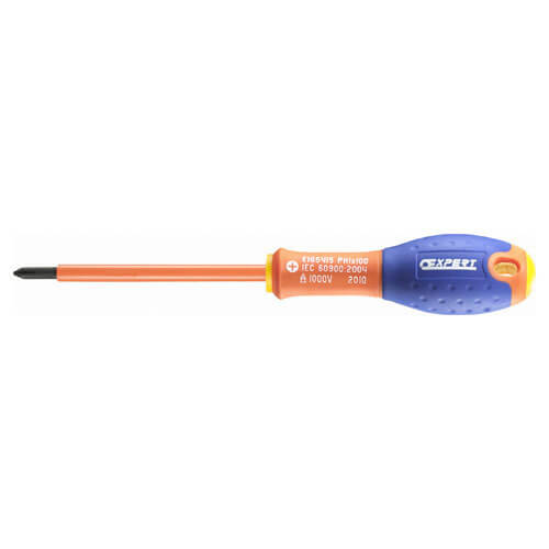 Image of Britool PH0 x 75mm VDE Insulated 1000v Phillips Screwdriver 177mm