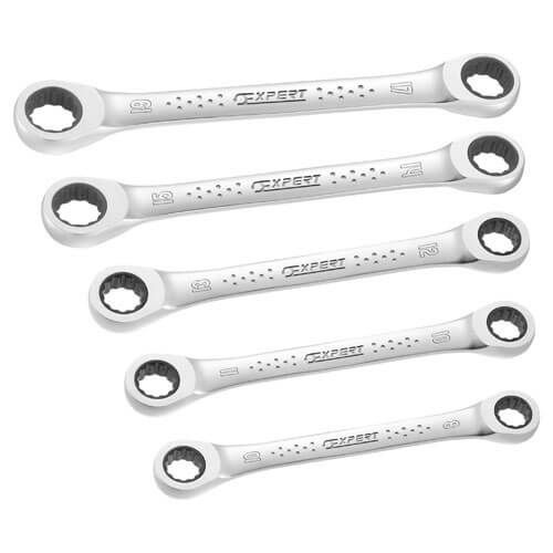 Image of Britool 5 Piece Double Ring Ratchet Spanner Set 8 19mm