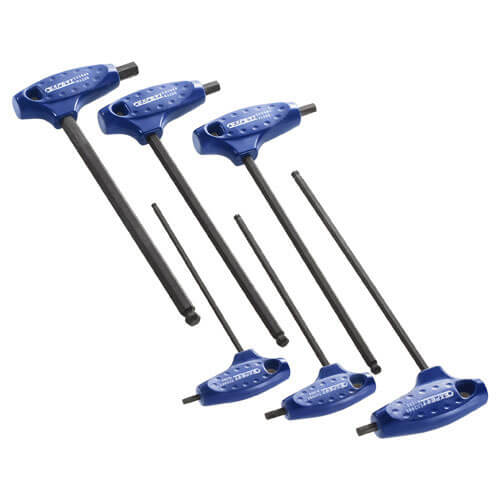 Image of Britool 6 Piece T Handle Ball End Head Hexagon Allen Key Set 4 10mm