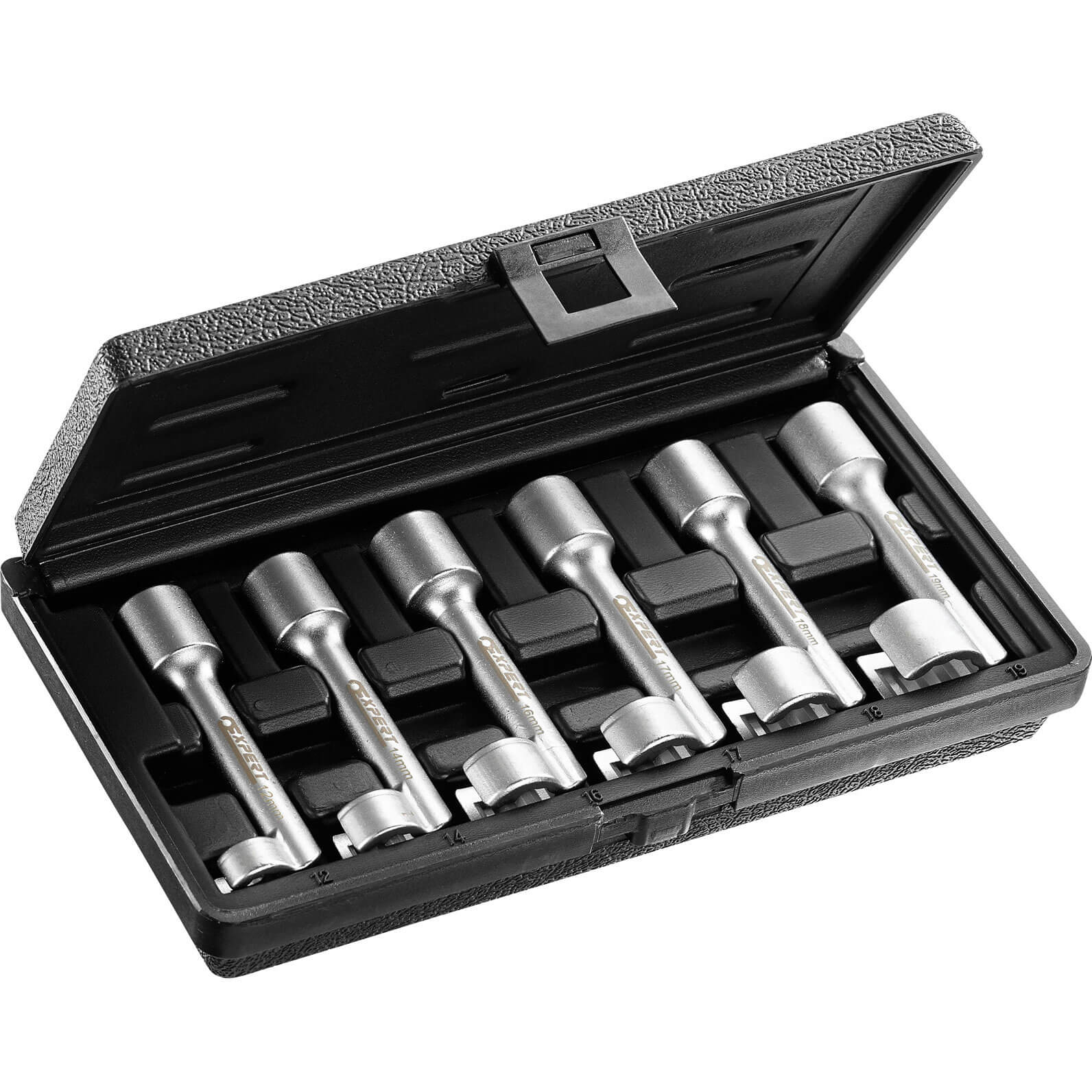 Image of Britool Expert 6 Piece Open Ended Diesel Injector Socket Set 12mm 19mm