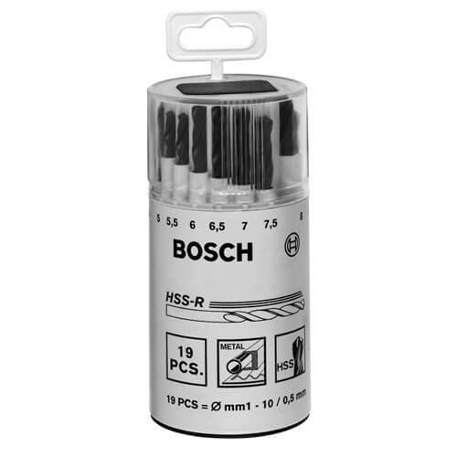 Image of Bosch 19 Piece HSSR Metal Drill Bit Set 1 10mm