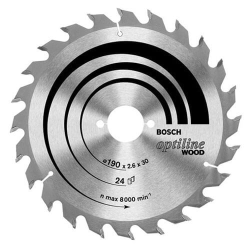 Image of Bosch Optiline Circular Saw Blade 190mm x 12 Teeth 30mm Bore