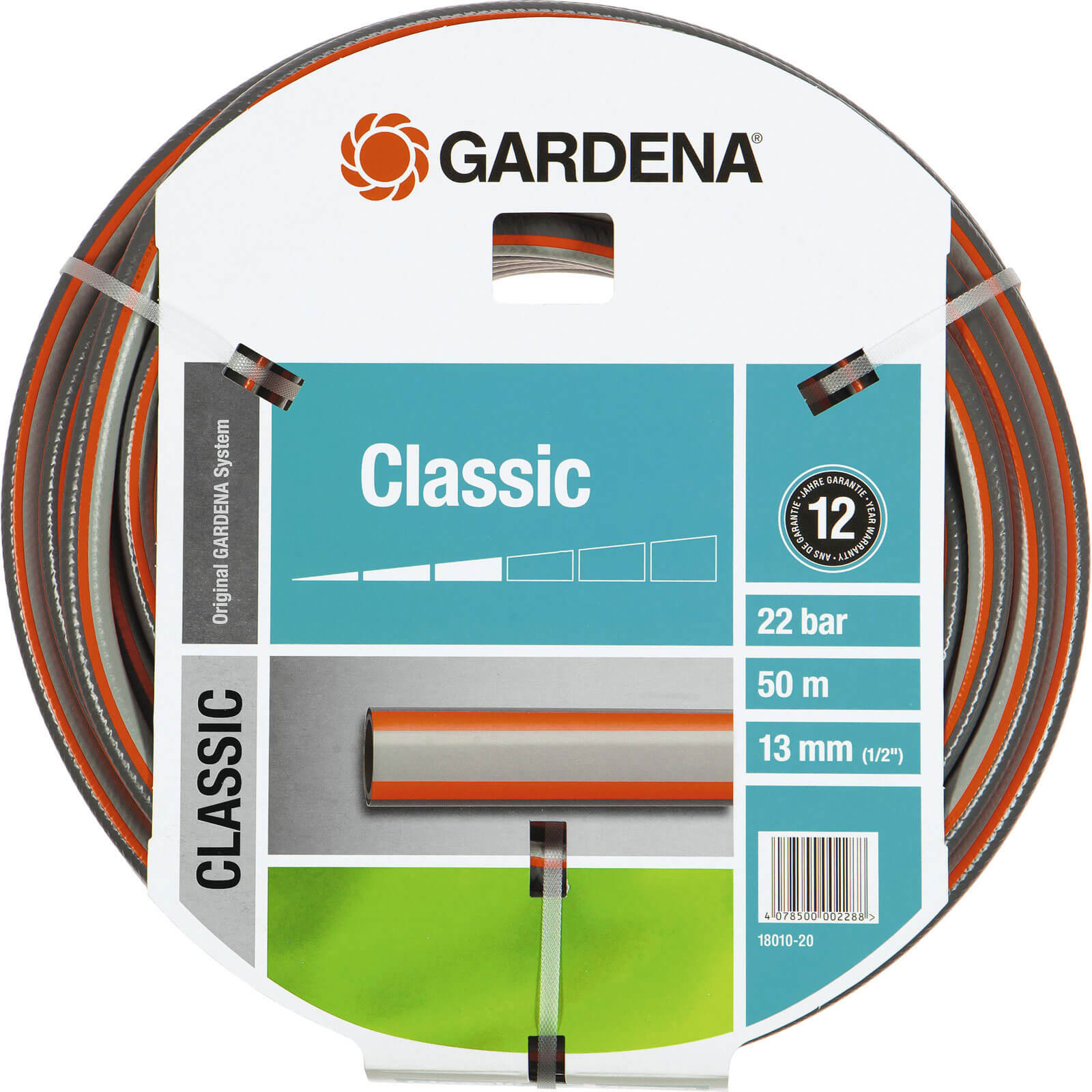 Image of Gardena 50 Metre Classic Hose Pipe 125mm 12