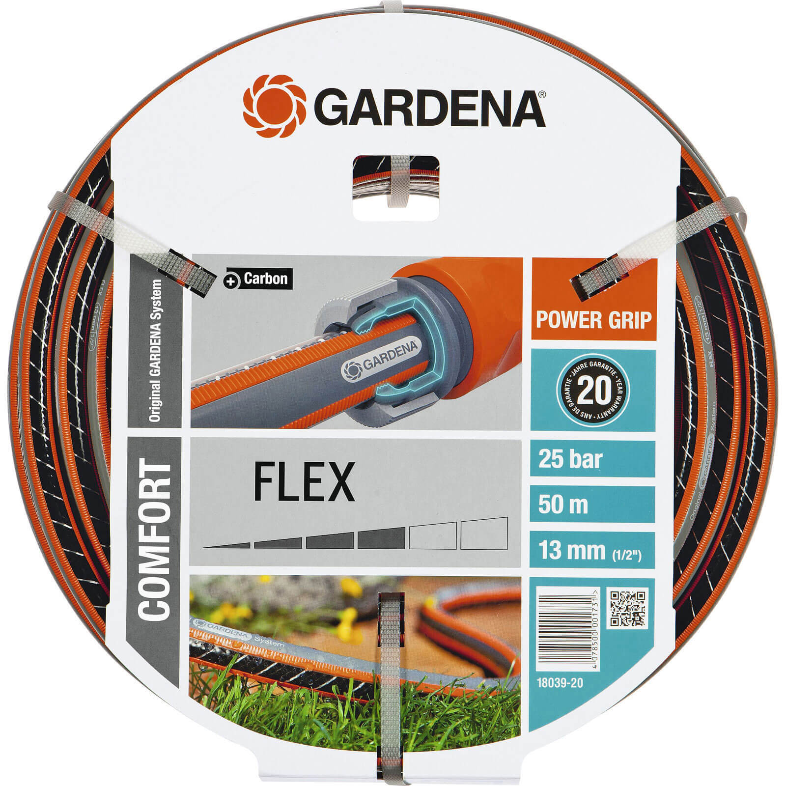 Image of Gardena 50 Metre Comfort FLEX Hose Pipe 125mm 12