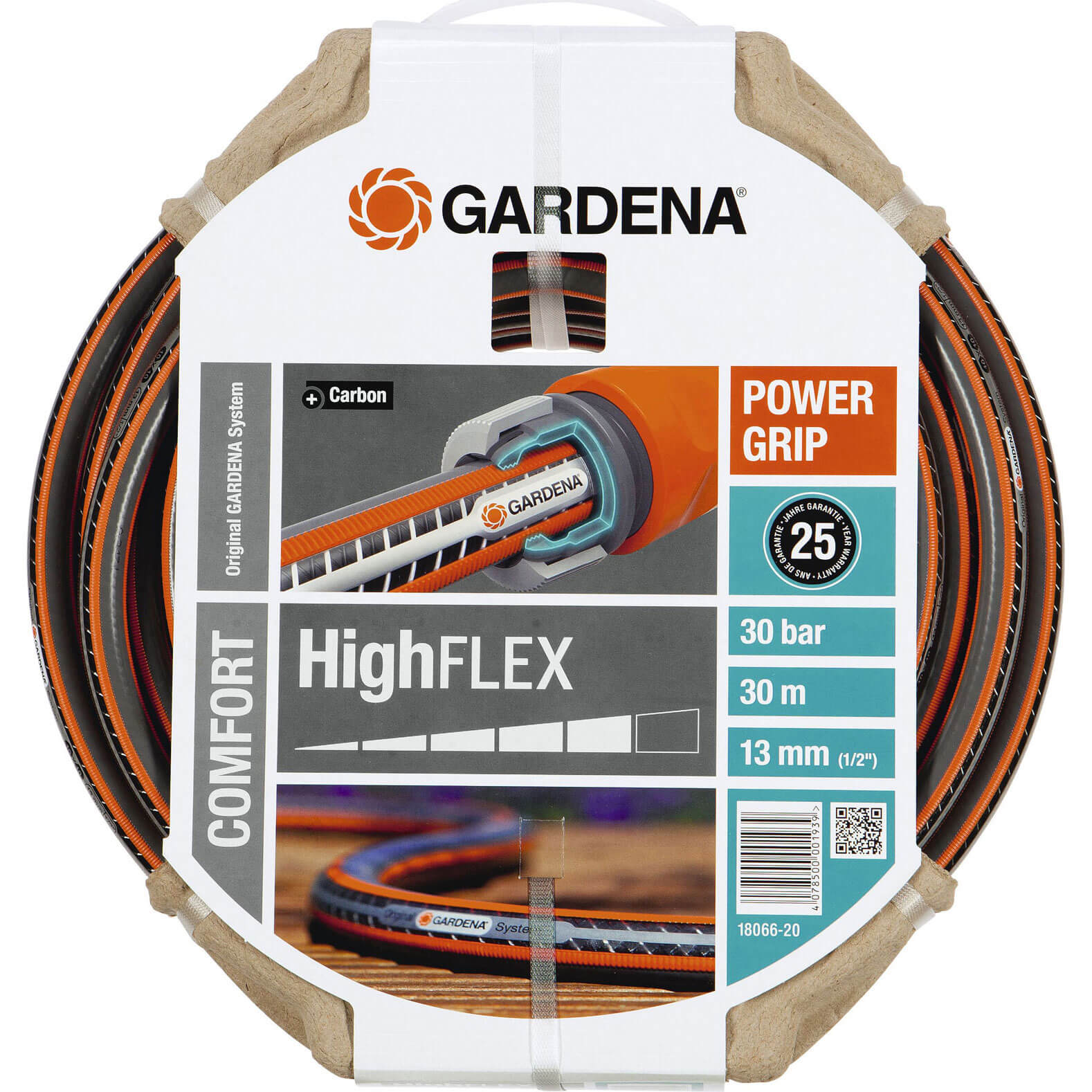 Image of Gardena 30 Metre Comfort HighFLEX Hose Pipe 125mm 12