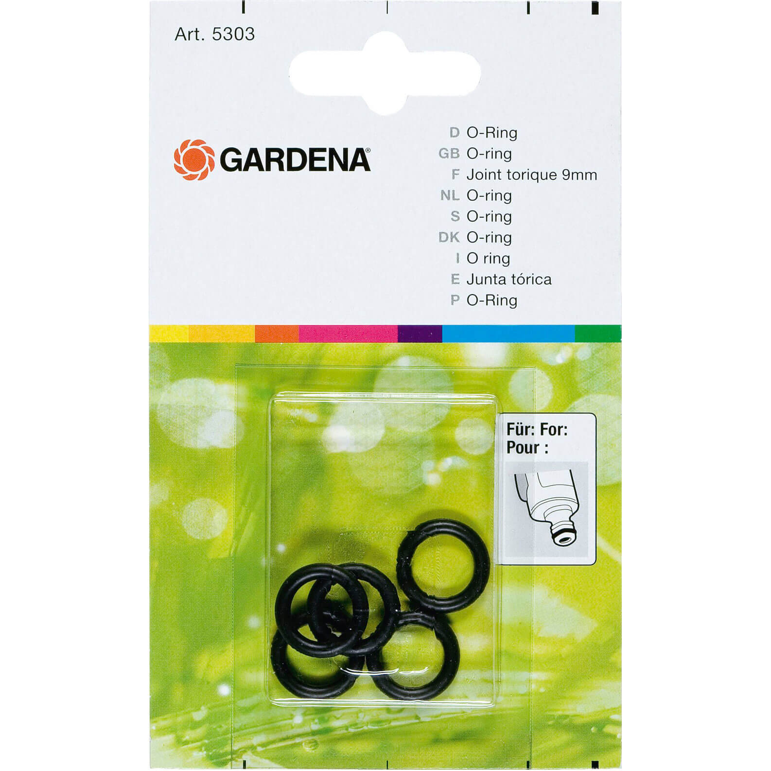 Image of Gardena Replacement ORings 9mm for all OGS Connecting Pieces Pack of 5