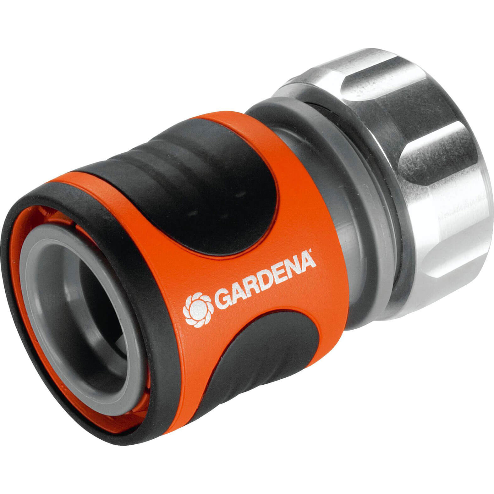 Image of Gardena Premium Metal Water Stop Hose Connector for 125mm 12 Hoses