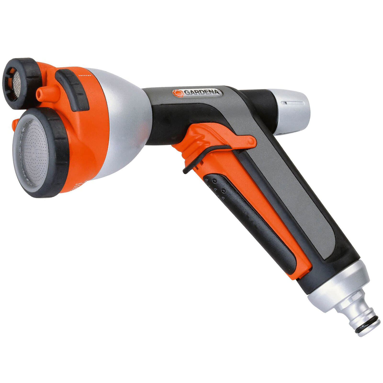 Image of Gardena Premium Metal Adjustable Spray Gun with 4 Spray Patterns for Hose Pipes