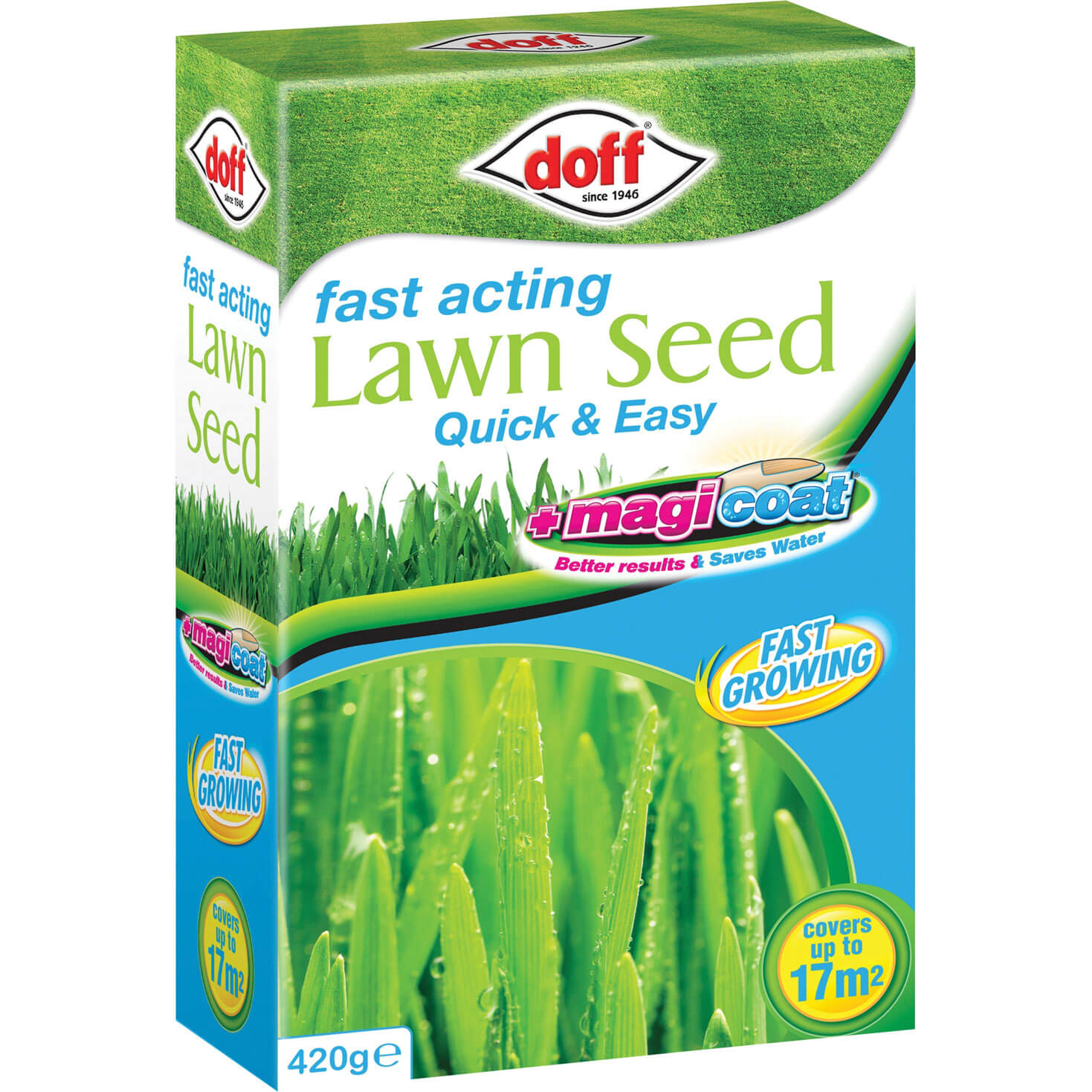 Image of Doff Fast Acting Magicoat Lawn Seed 420g