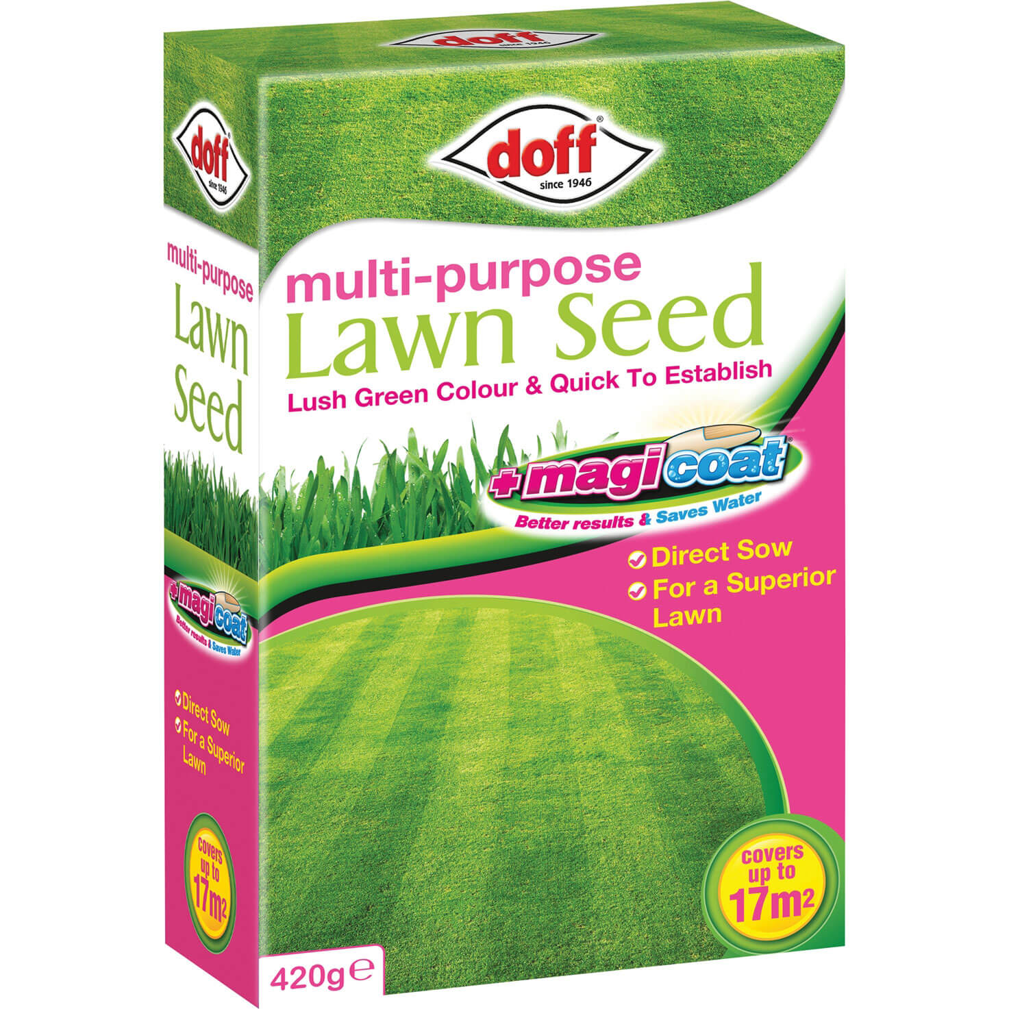 Image of Doff Multi Purpose Magicoat Lawn Seed 420g