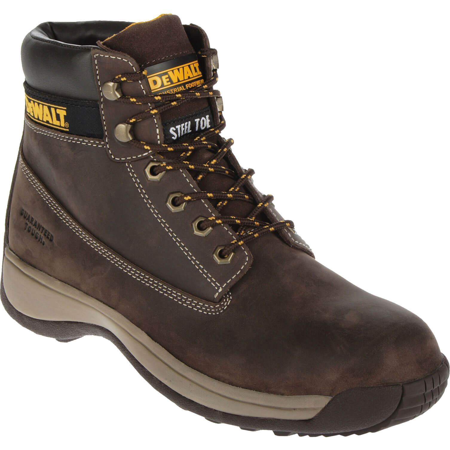 Image of DeWalt Apprentice Nubuck Safety Work Boots Brown Size 10