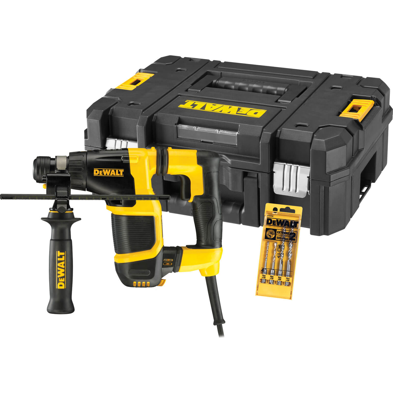 Image of DeWalt D25052KT SDS Plus Compact Hammer Drill with 20mm Chuck 650w 110v