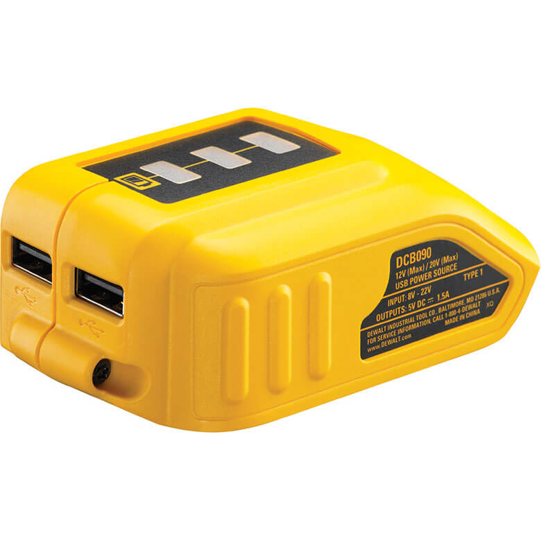 Image of DeWalt DCB090 XR USB Charger for 108v 144v and 18v Lithium Ion Batteries