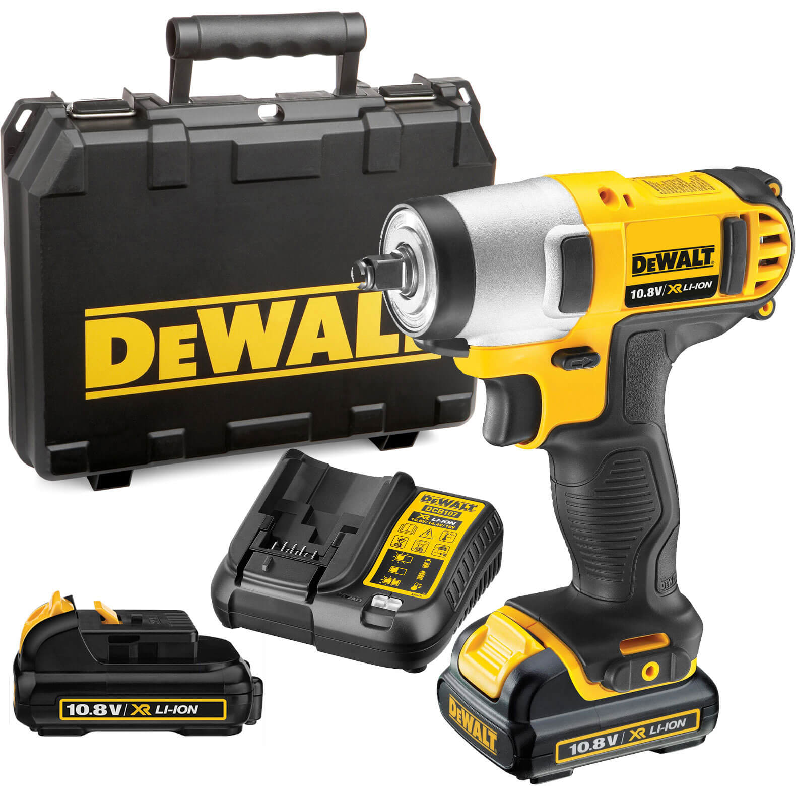 Image of DeWalt DCF813D2 108v Cordless Lithium Ion XR Impact Wrench with 2 Lithium Ion Batteries 2ah