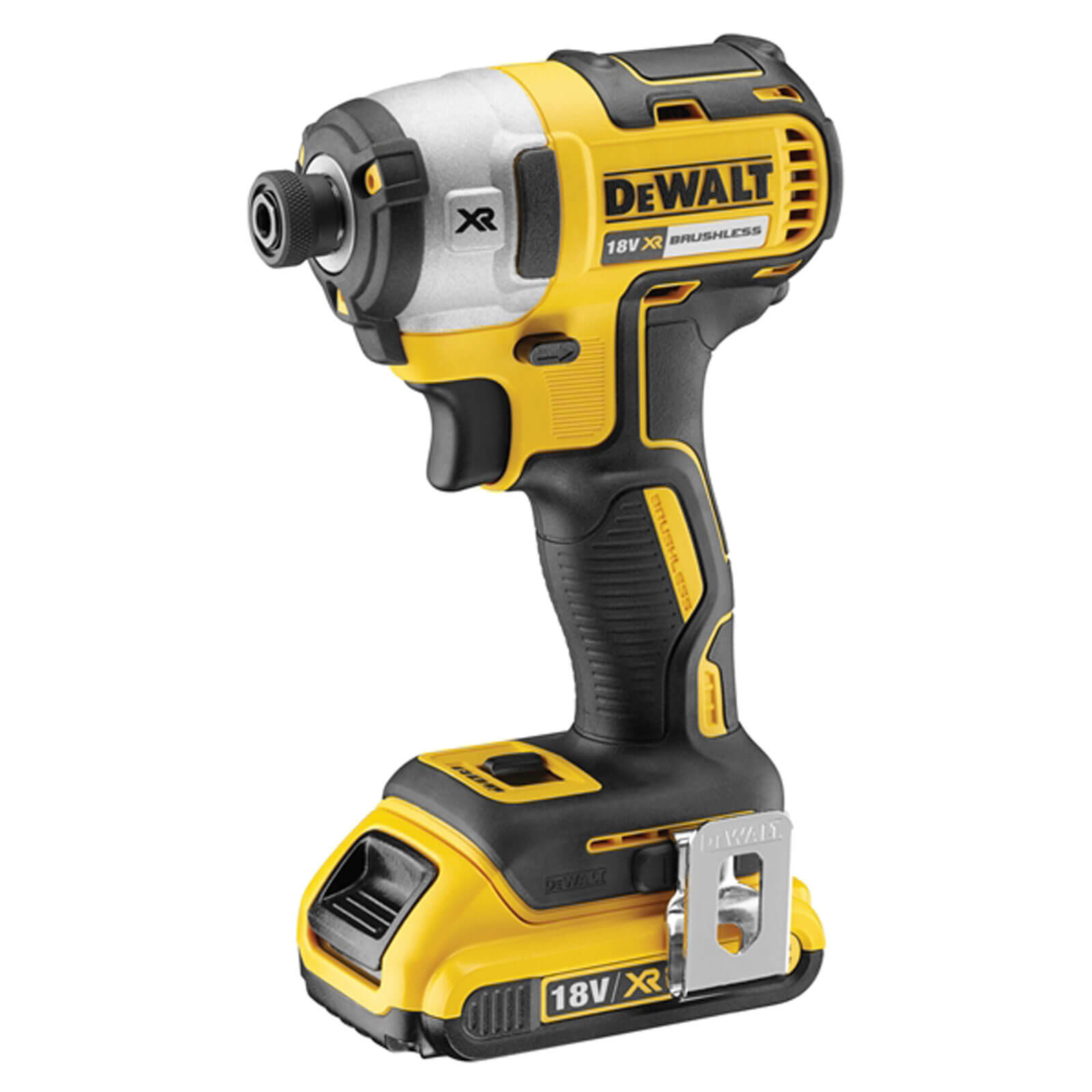 Image of DeWalt DCF887D2 18v Cordless XR Brushless Impact Driver with 2 Lithium Ion Batteries 2ah