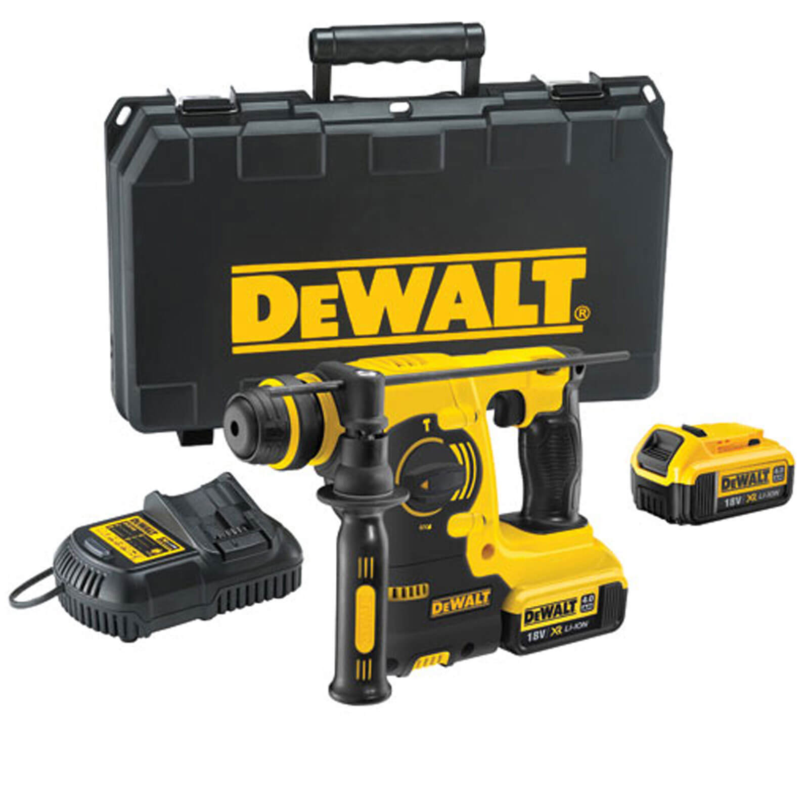 Image of DeWalt DCH253M2 18v Cordless XR SDS Plus Rotary Hammer Drill with 2 Lithium Ion Batteries 4ah