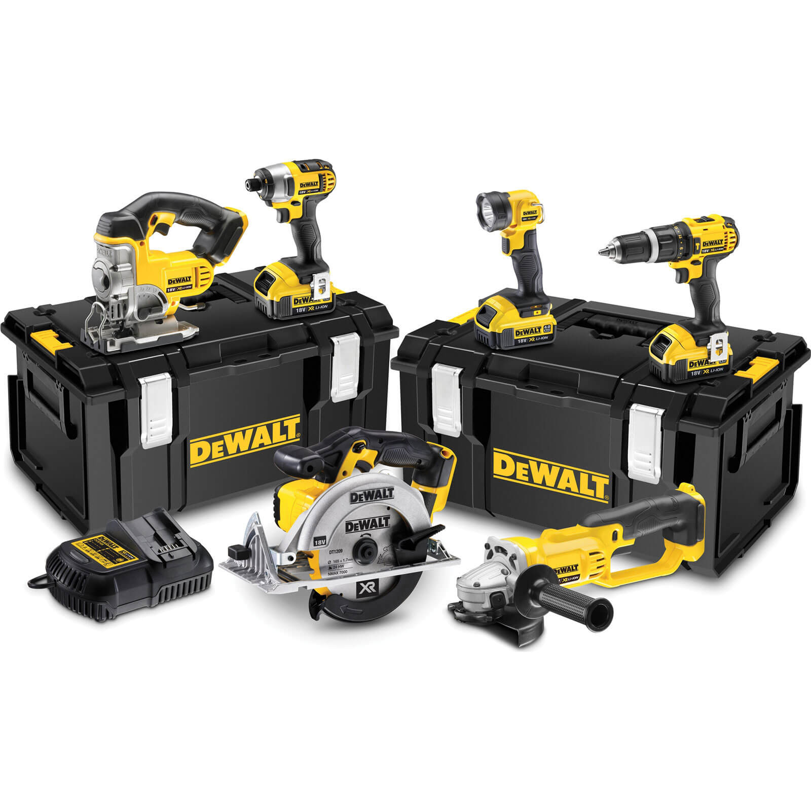 Image of DeWalt DCK691M3 18v Cordless XR 6 Piece Power Tool Kit with 3 Lithium Ion Batteries 4ah