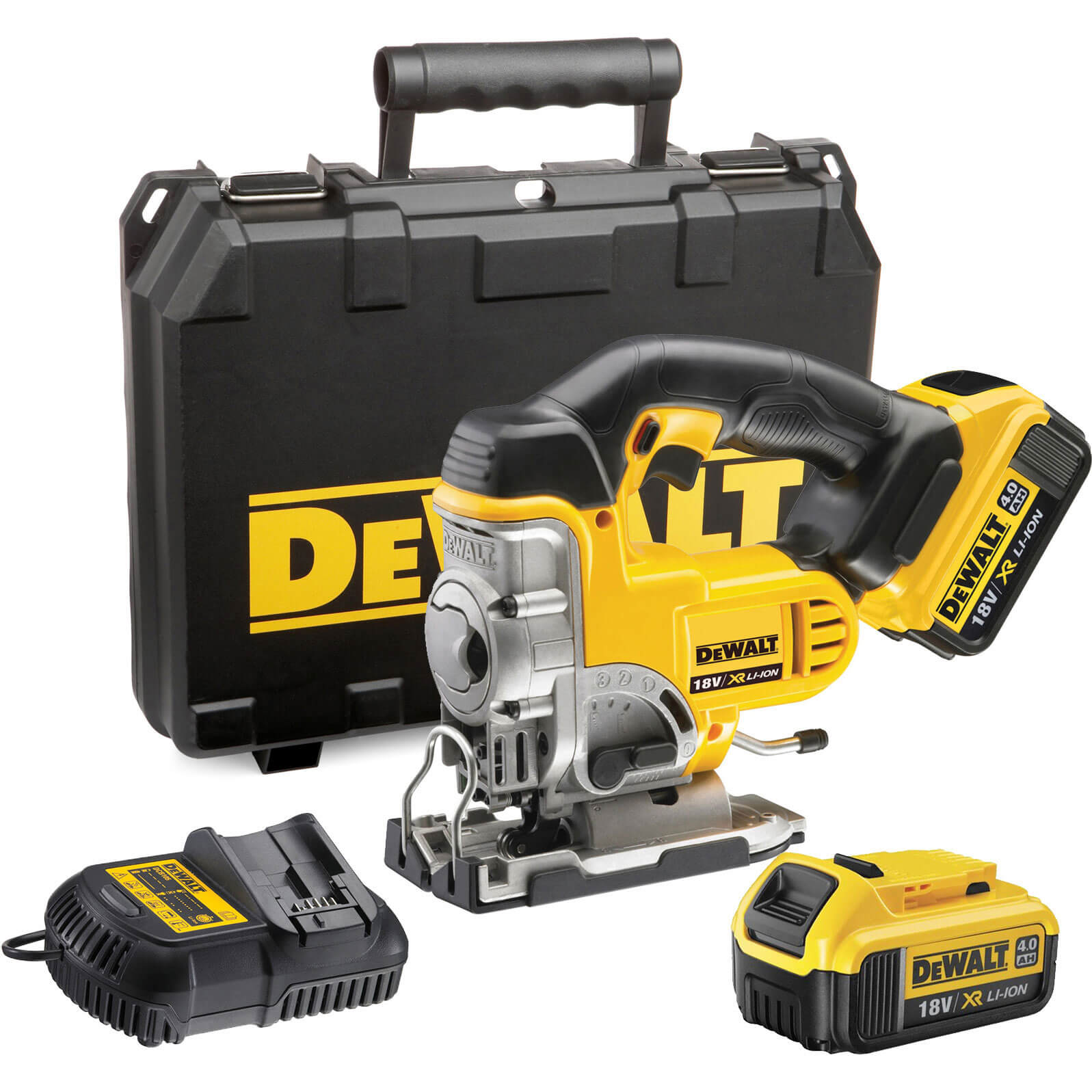 Image of DeWalt DCS331M2 18v Cordless Premium XR Jigsaw with 2 Lithium Ion Batteries 4ah